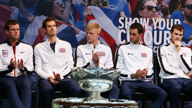 Andy Murray James Ward Jamie Murray Kyle Edmund Leon Smith Davis Cup final Great Britain Belgium