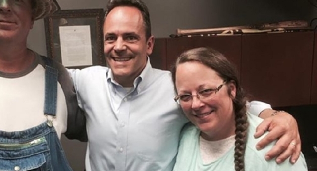 The new Governor-elect is a big supporter of Kim Davis