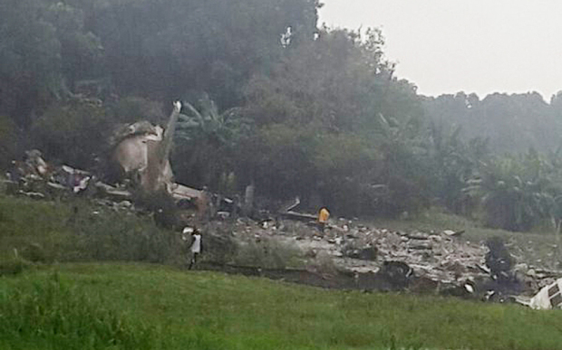 First images from the scene of the crash in Juba