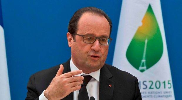 French President Francois Hollande speaks to the media during a news conference at the G20 summit