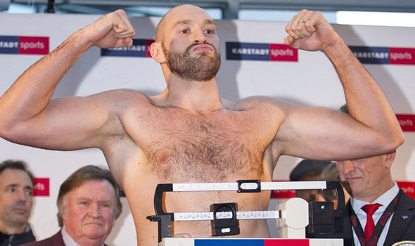 Tyson Fury weighs