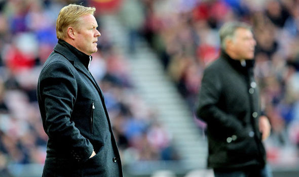 Ronald Koeman on the touchline