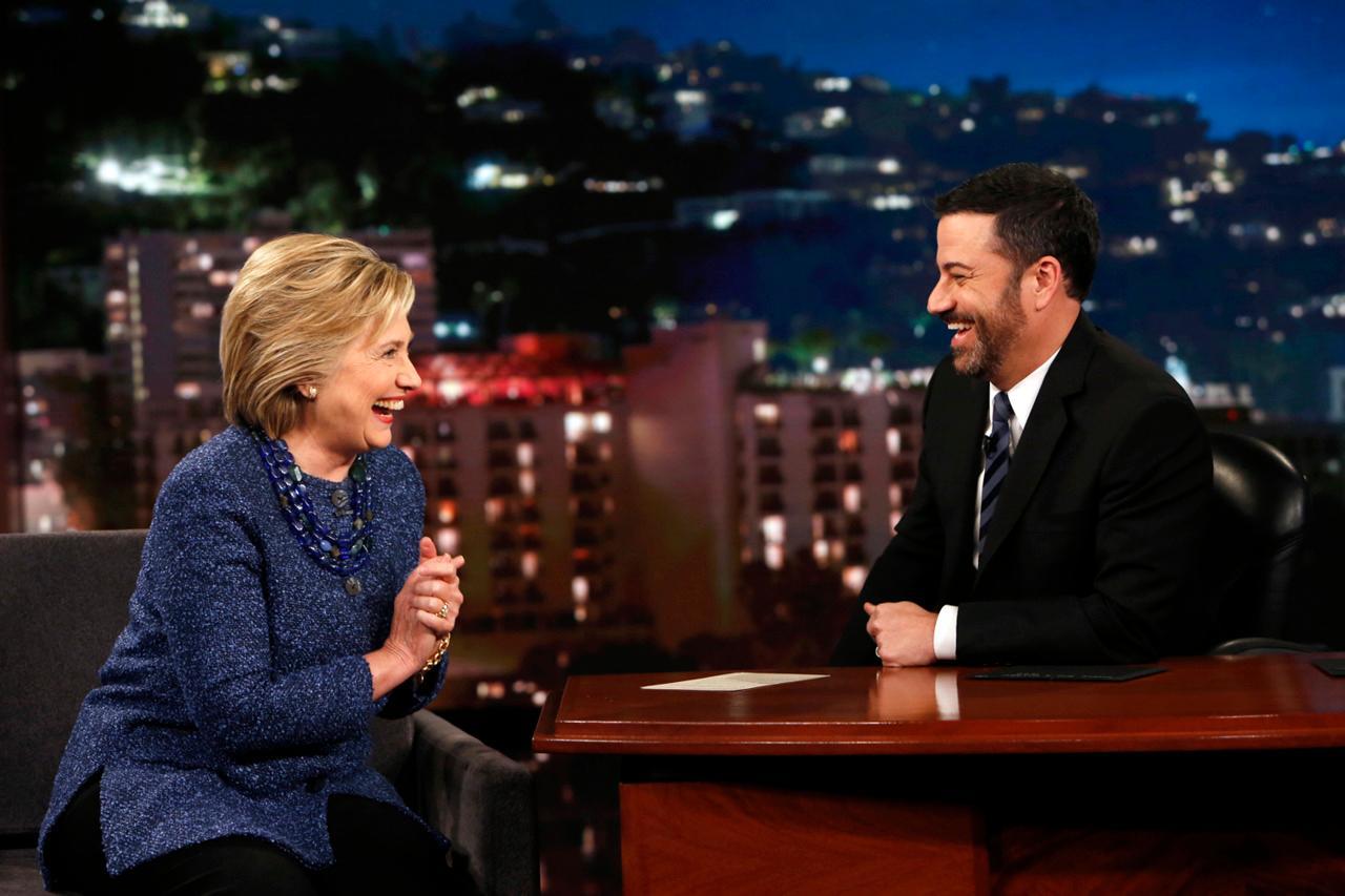 Hillary On 'Kimmel&apos: 'Free Stuff,&apos Trump 'SNL,'And 'Fixing&apos Jeb