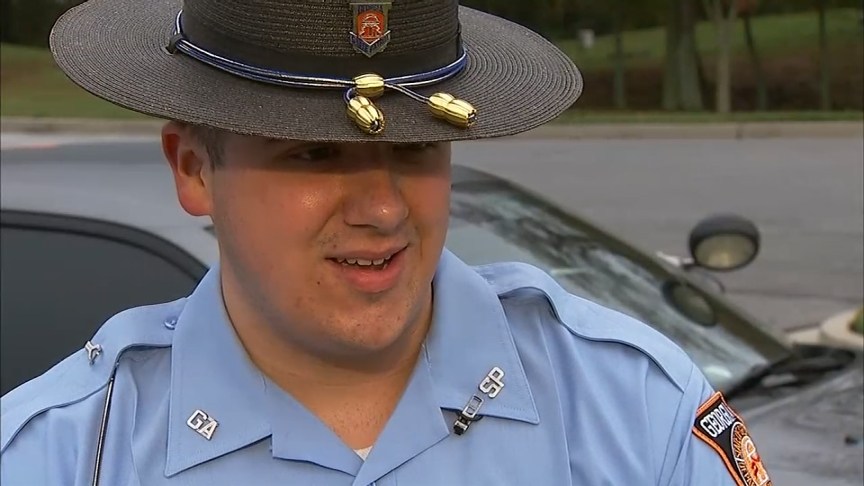 Trooper comforts children after Halloween tragedy