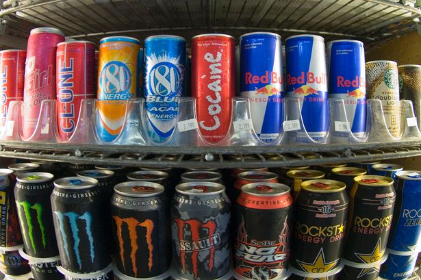 Cans of energy drinks