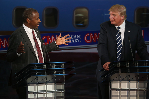 Ben Carson debates with Donald Trump