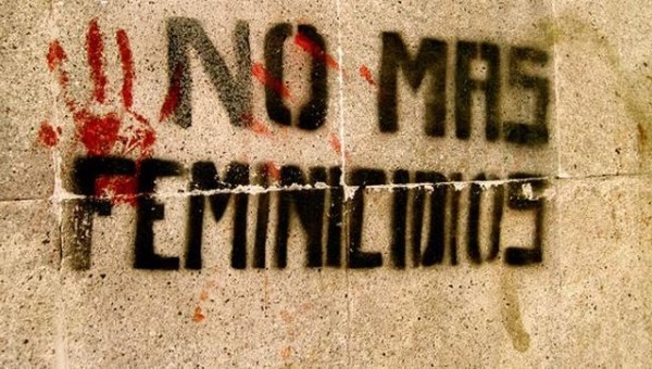 Graffitti reads'No more femicides