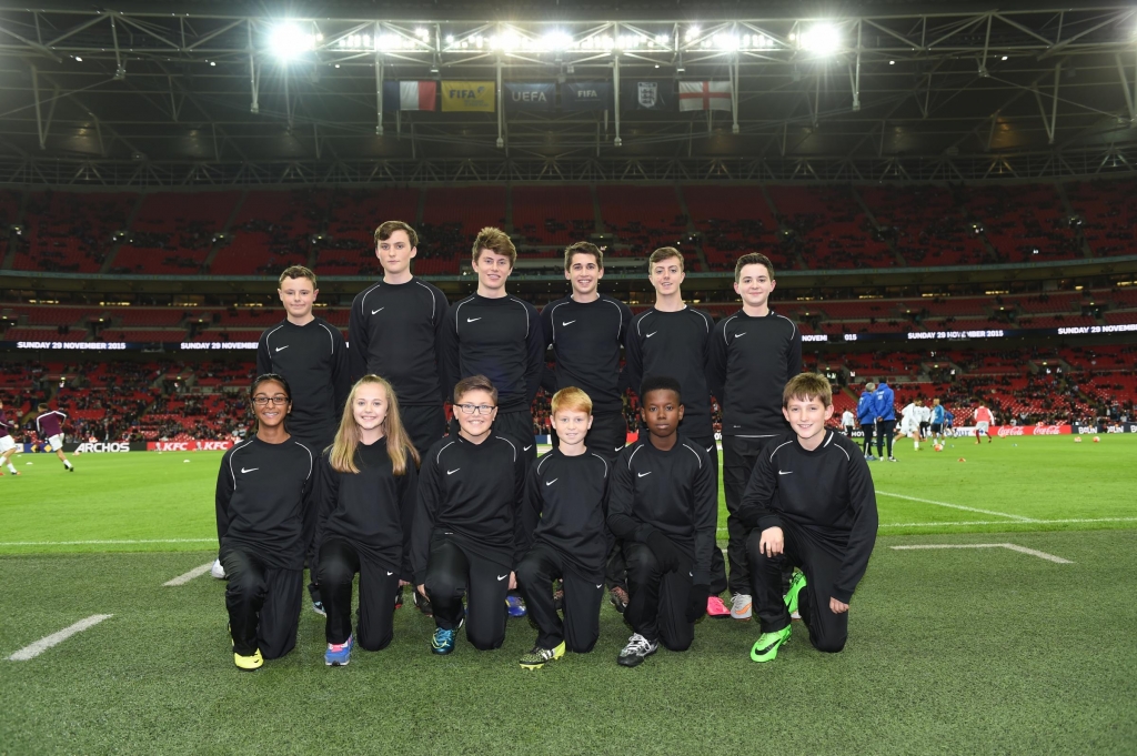 HALLOWED TURF Jason second from right on the back row at Wembley