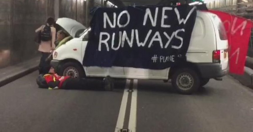 Heathrow protesters blockade tunnel leading to airport