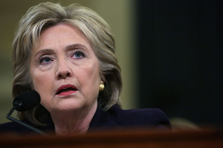 WASHINGTON DC- OCTOBER 22 Democratic presidential candidate and former Secretary of State Hillary Clinton testifies before the House Select Committee on Benghazi