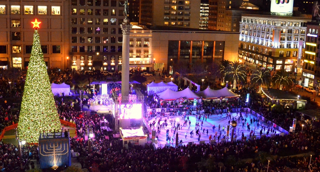 Ice skating in SF — it must be fall