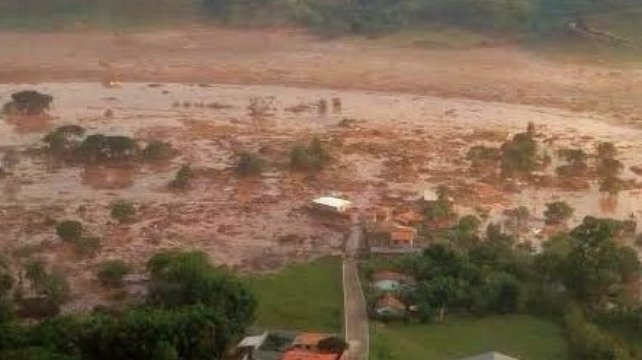 Homes were swept away by the rushing wall of mud