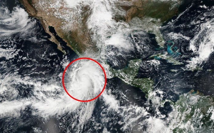 Hurricane Patricia seen from space