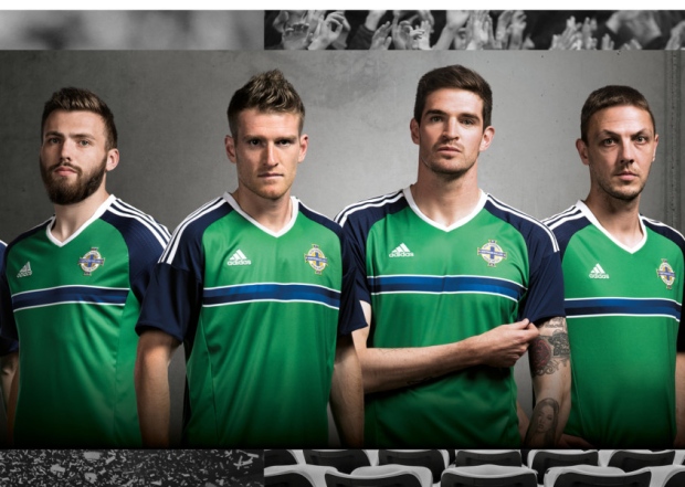 The new Northern Ireland football kit. Nov 9 2015