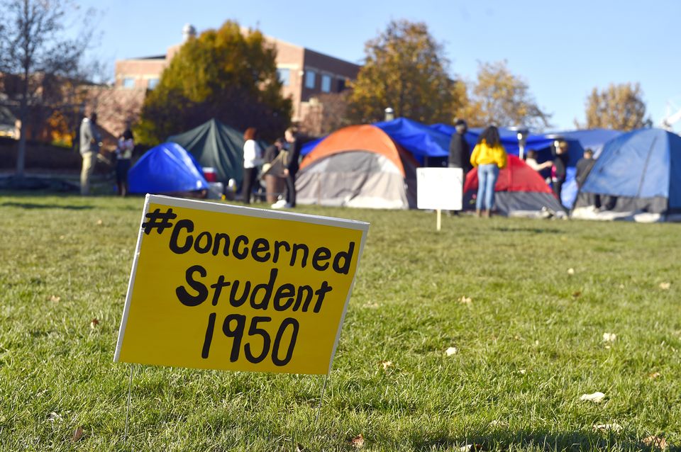 Latest on Missouri turmoil Protesters pray set to camp out