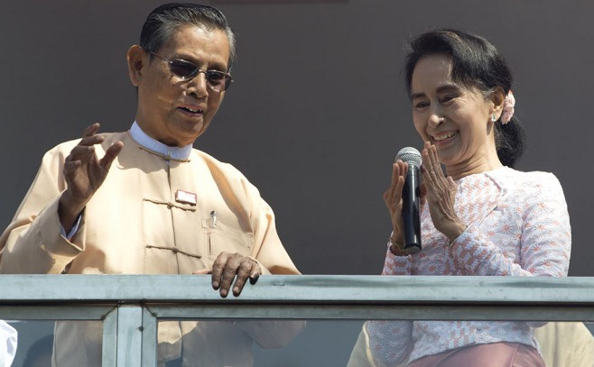 In Myanmar the National League for Democracy has won a majority in historic general election ending decades of military-backed rule