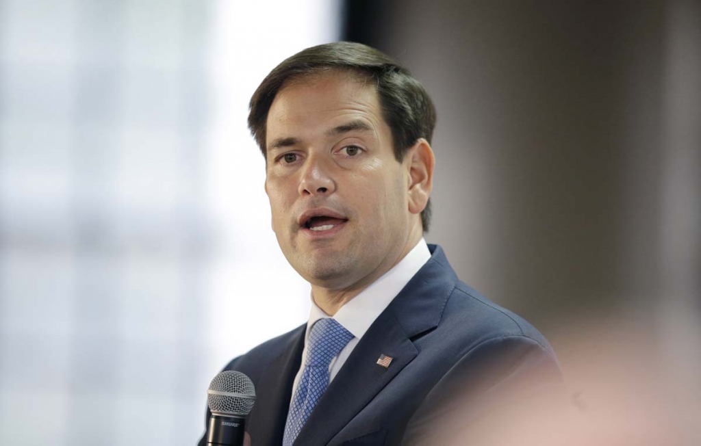 2015 Republican presidential candidate Sen. Marco Rubio speaks in Salt Lake City