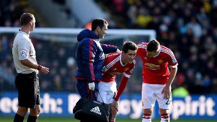 Manchester United's Ander Herrera suffered a hamstring injury at Watford