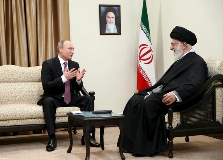 Iran leader hosts Putin says US policies threaten Tehran Moscow