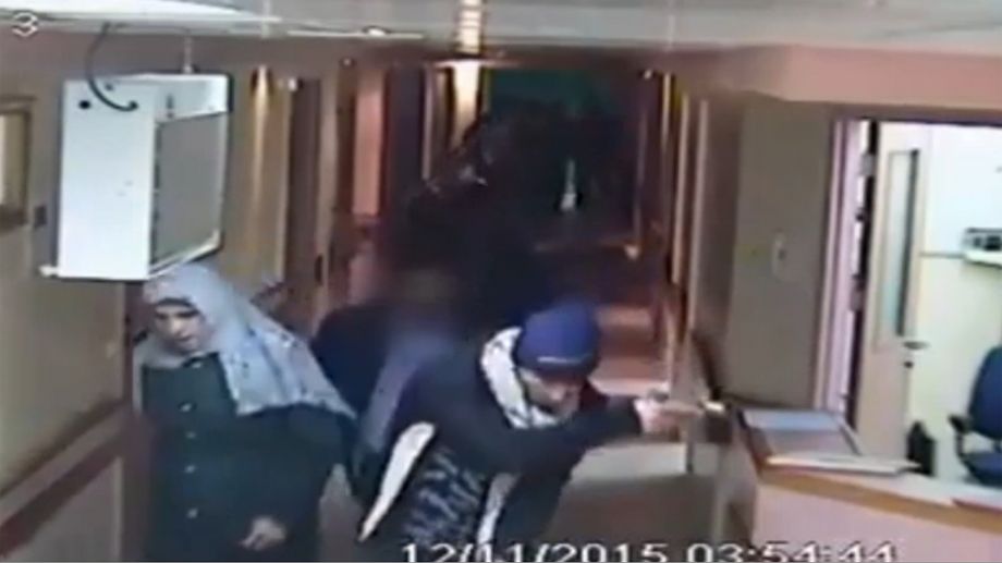 A video released by Al Ahli Hospital shows an arrest raid Thursday in Hebron ﻿in which Israeli forces with one officer disguised as a pregnant Muslim woman and others disguised in fake beards dragged out a Palestinian stabbing suspect