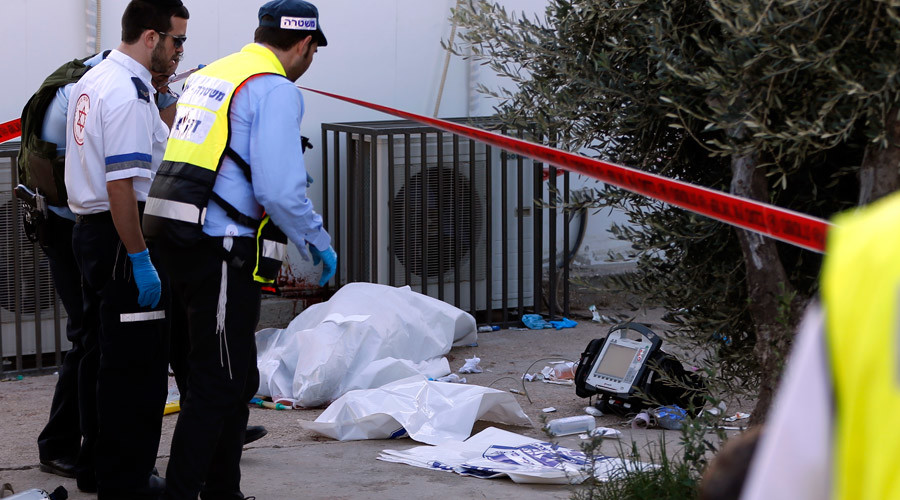 Body of an Israeli soldier who was reportedly killed by a Palestinian assailant at a gas station near the West Bank village of Khirbit Al Misbah between Jerusalem and Tel Aviv