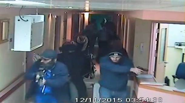 Israeli undercover forces captured on CCTV in a raid on a hospital in the West Bank city of Hebron