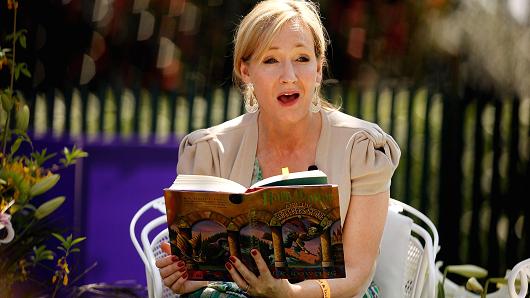 British author J.K. Rowling creator of the Harry Potter fantasy series