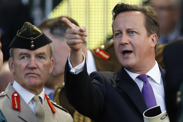 David Cameron and Chief of the Defence Staff Nicholas Houghton attend the opening ceremony of the Invictus Games at the Queen Elizabeth Park