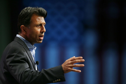 NOVEMBER 14 Republican presidential candidate Louisiana Governor Bobby Jindal speaks during the Sunshine Summit conference being held at the Rosen Shingle Creek