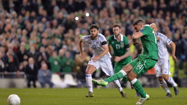 Jonathan Walters scores the opener from the penalty spot