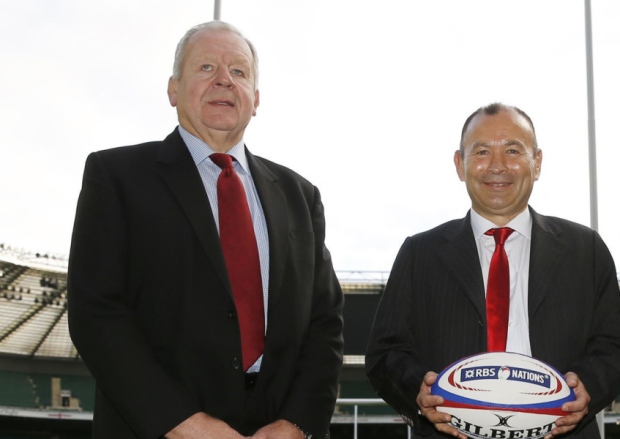 Bill Beaumont with new England coach Eddie Jones