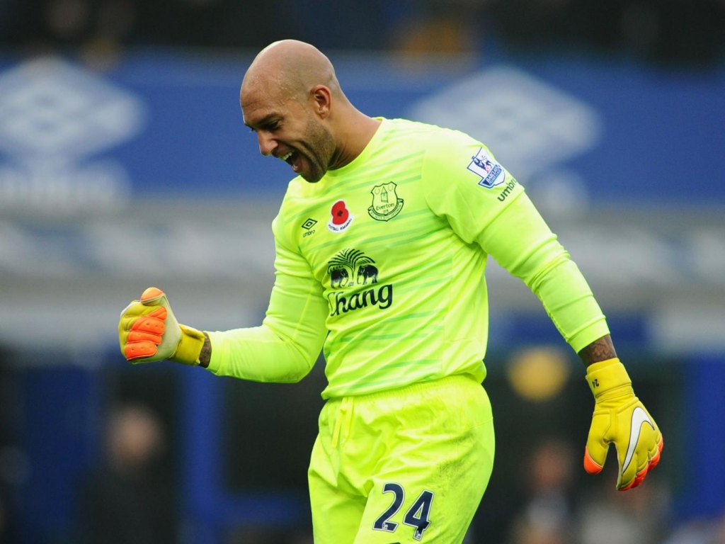 Tim Howard: Punished for not coming out to seize crosses when he perhaps should have done the American goalkeeper