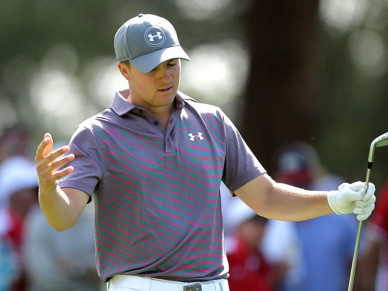 Jordan Spieth in action on day two of the Australian Open