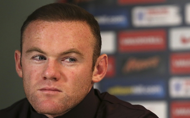 England captain Rooney during Monday's press conference