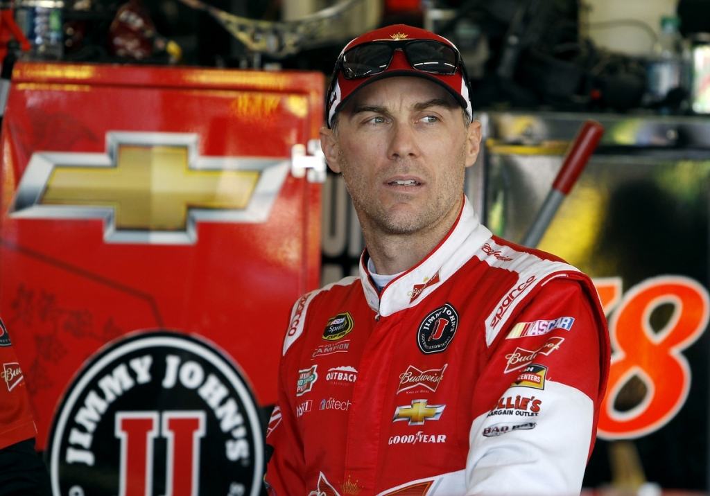 Kevin Harvick looks on from the garage area before practice on Nov. 14 at Phoenix International Raceway