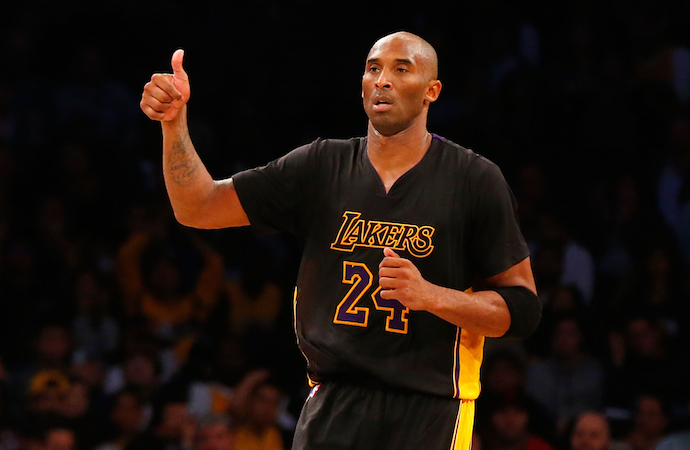 Kobe Bryant #24 for the Los Angeles Lakers