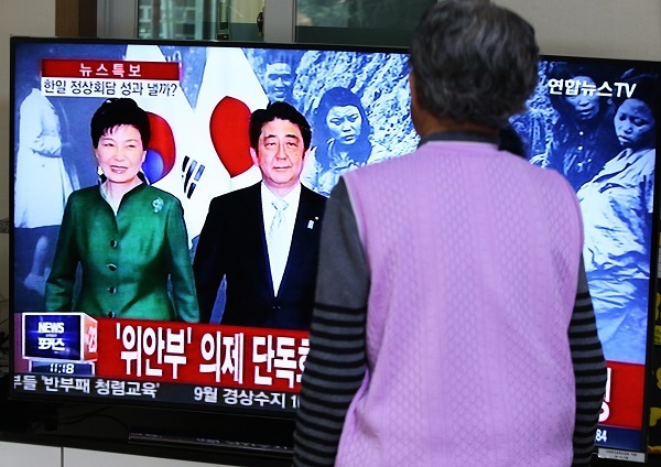 Poll: Almost half of South Koreans feel summit between Abe, Park 'unproductive'