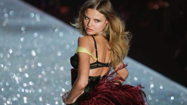 Magdalena Frackowiak modeling in the 2013 Victoria's Secret Fashion Show