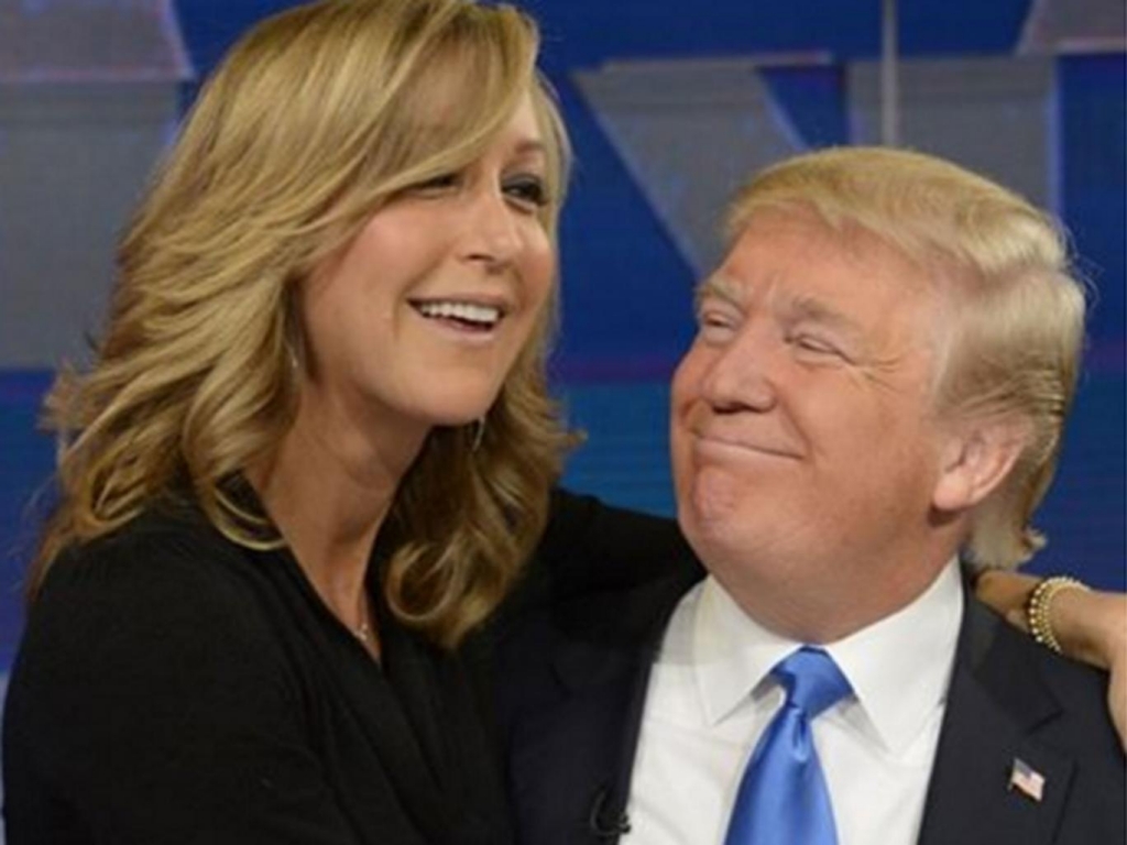 Lara Spencer sits on Donald Trump's lap Lara Spencer  Instagram