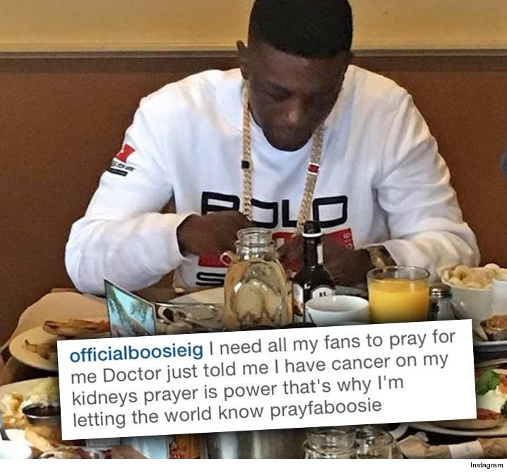 Lil Boosie in Instagram post announcing his kidney cancer. It has since been deleted