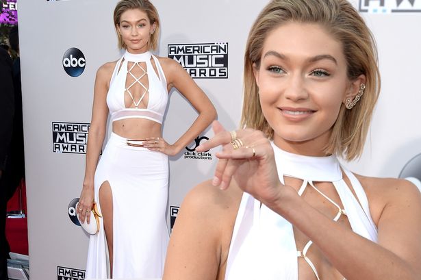 Looking all-white Gigi stole the show