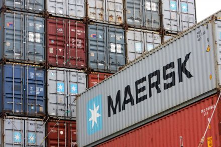 Shipping giant Moller-Maersk sees profits halved