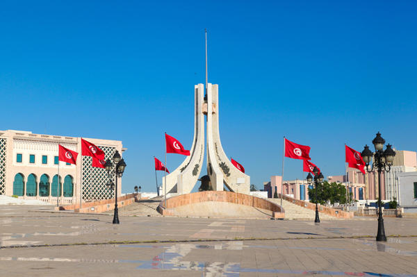 Main city square in Tunis the Tunisian capital. Shutterstock Enlarge