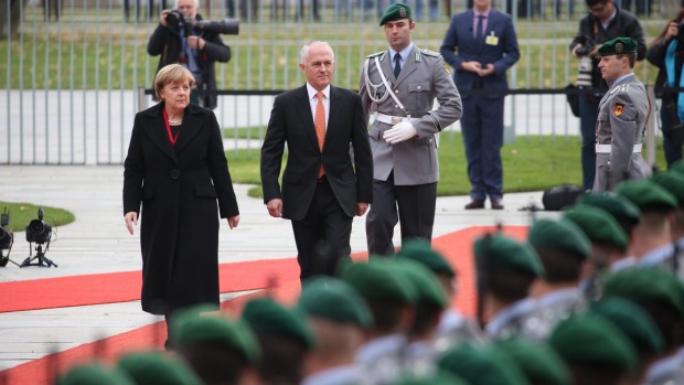 Malcolm Turnbull met with German Chancellor Angela Merkel