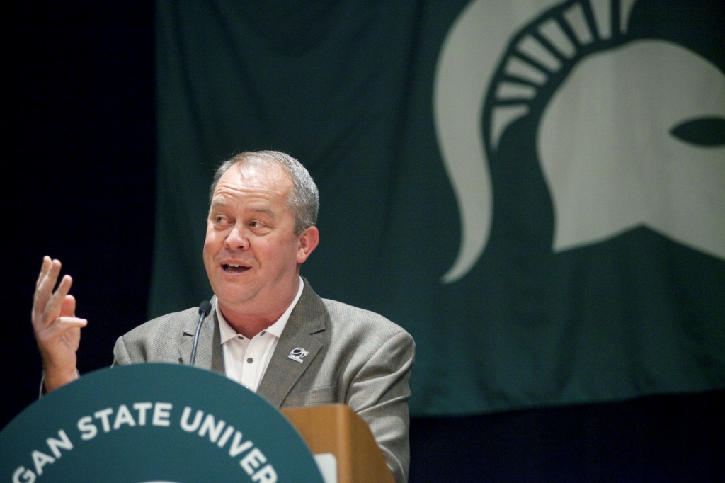 Mark Hollis is the man responsible for brining the Spartans into Kalamazoo and setting up an event that allowed Western Michigan host Michigan State