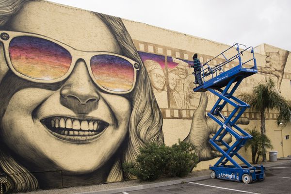 IMAGE DISTRIBUTED FOR AMERICAN EXPRESS- #ShopSmall street art created by Shawn Bullen and Hugo Medina in Phoenix