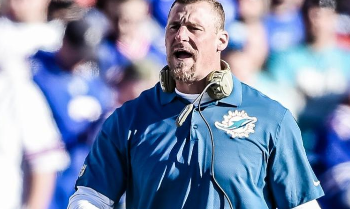 Miami Dolphins interim head coach Dan Campbell-Shot by Miami Dolphins