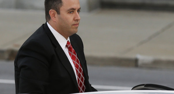 Former Subway pitchman Jared Fogle arrives at the federal courthouse in Indianapolis Thursday Nov. 19 2015. Fogle is due to formally plead guilty and be sentenced on charges of trading child pornography and paying for sex with minors. (AP