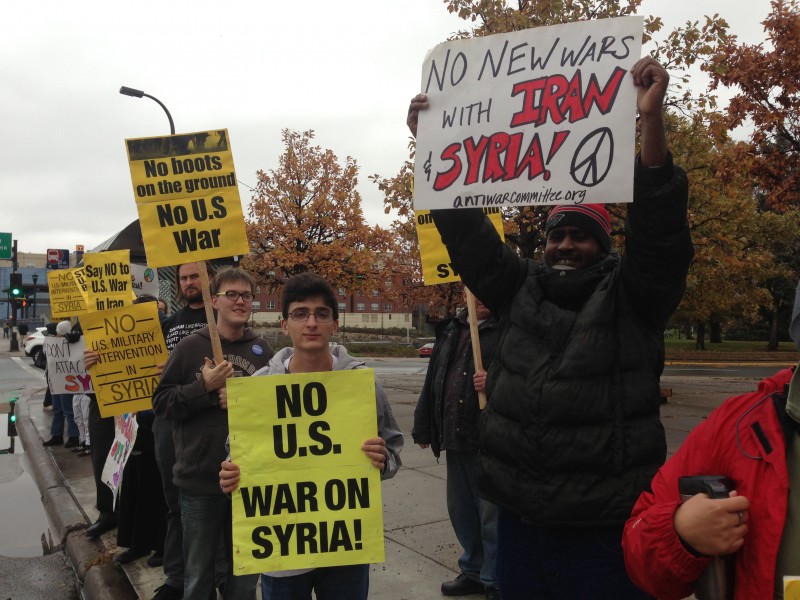 Minneapolis emergency protest against the sending of U.S. Special Forces troops