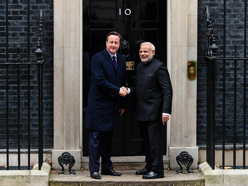 David Cameron and Narendra Modi at Downing Street